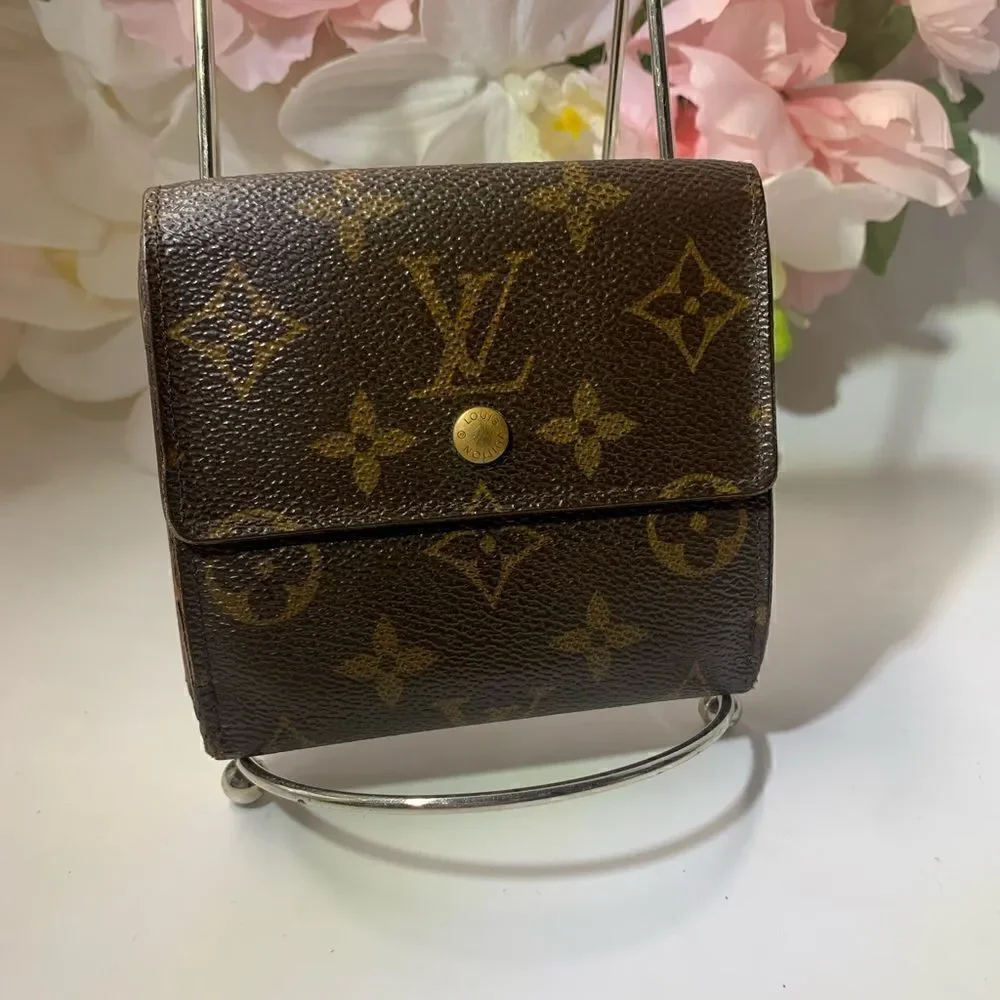 Authentic Louis Vuitton Monogram Elise Compact Wallet